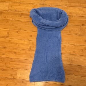 Free People Cozy Blue Knit Scarf Top
